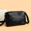 Модная женская кожаная сумка кроссбоди, Элегантная сумка через плечо, Женская сумка кроссбоди большой вместимости, Ретро сумка через плечо, Сумка через плечо с несколькими карманами