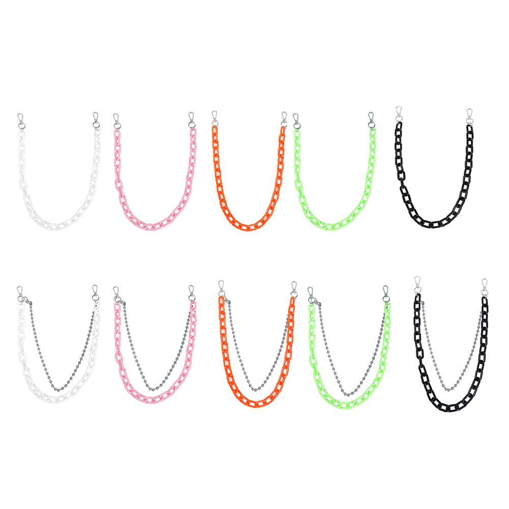 Decoration Men Women Acrylic Chains Plastic Belts Punk Style Waist Chains Pants Chains Double Layer