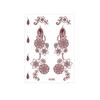 Lace Fake Tattoo Temporary Tattoo Red Mehndi Stickers Body Art Sticker Henna Tattoo Stickers  Girls