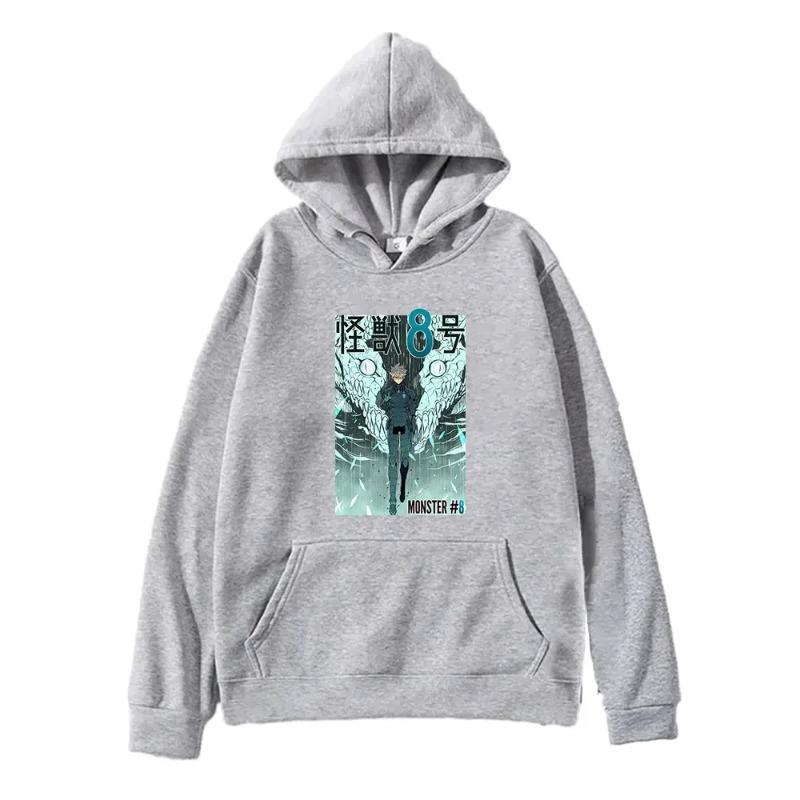 Осеннее Аниме Кайдзю № 8 Итикава Рено Принт Толстовка с капюшоном Мужская Женская Большого размера Популярная Толстовка Харадзюку Унисекс