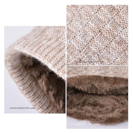 2 шт./комплект женский зимний шарф шапка комплект толстый вязаный теплый противоскользящий