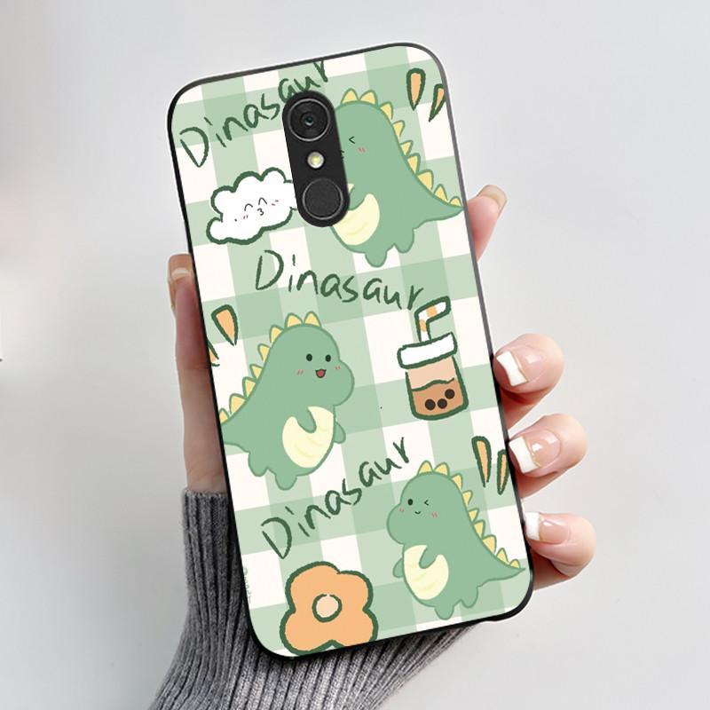 Casing For LG Q7 Plus Q7+ Q7a LM-Q610 Q725L Q725K Q725S Soft Case Aesthetic Cute Cat Cartoon Phone Back Cover Shockproof Bumper