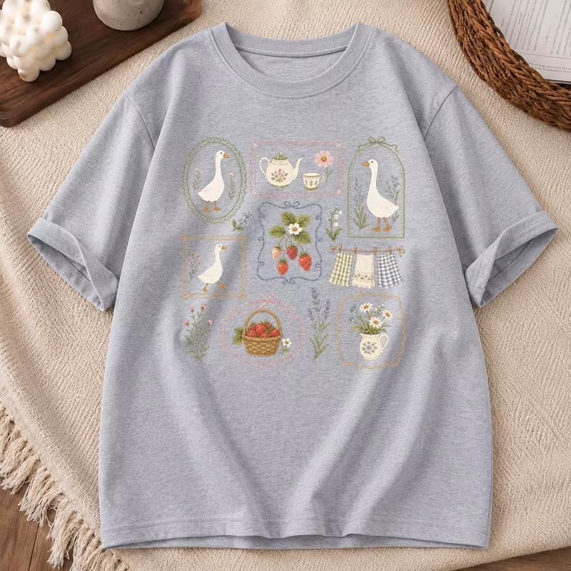 Country Style Print TShirt Casual Crew Neck Short Sleeve Tee Funny Gardening Shirts for Unisex WoUnisex Plant Lover Vintage Tshirts