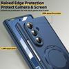 For Galaxy Z Fold 8 Ultra 7/6/5 Full Back PC Magnetic Phone Case With 360° Alloy Kickstand Holder With Glass Film, Hinge Cover