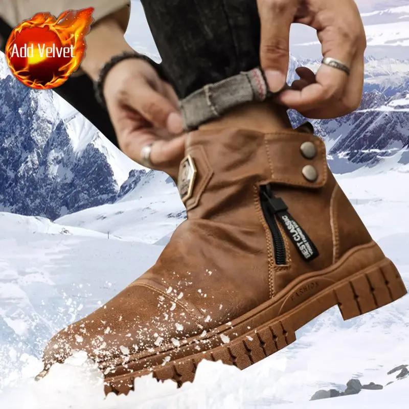 Мужская обувь высокого качества на платформе Zip, предлагаемая по акции, дизайнерские повседневные ботинки для мужчин, ретро, классические, трендовые, 2025, распродажа