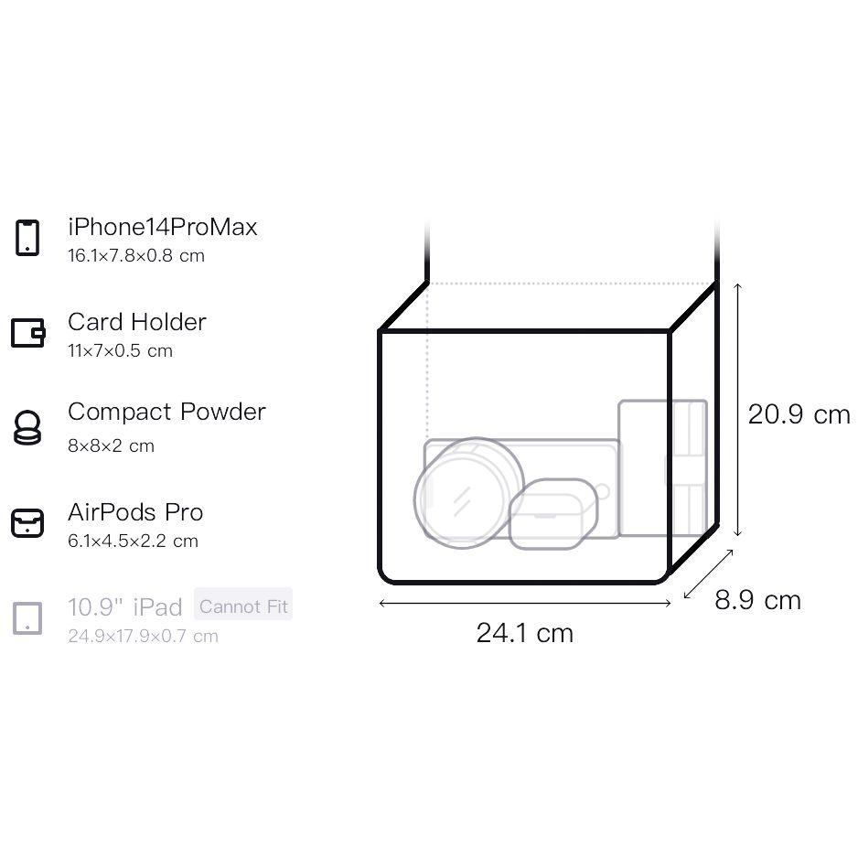 Vans Versatile Fashion Nylon Mini Handbag Women handbags Black VN000MNTBLK