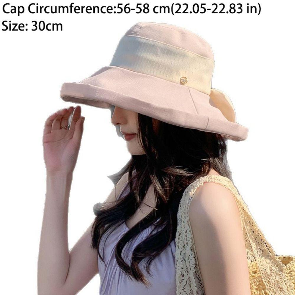 Anti-UV Beach Cap Large Brim Sun Hat Fashion Bucket Hat