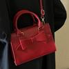 Premium Large-Capacity Handbag Versatile Commuter Messenger Tote Bag Red Wedding And Bride Bag