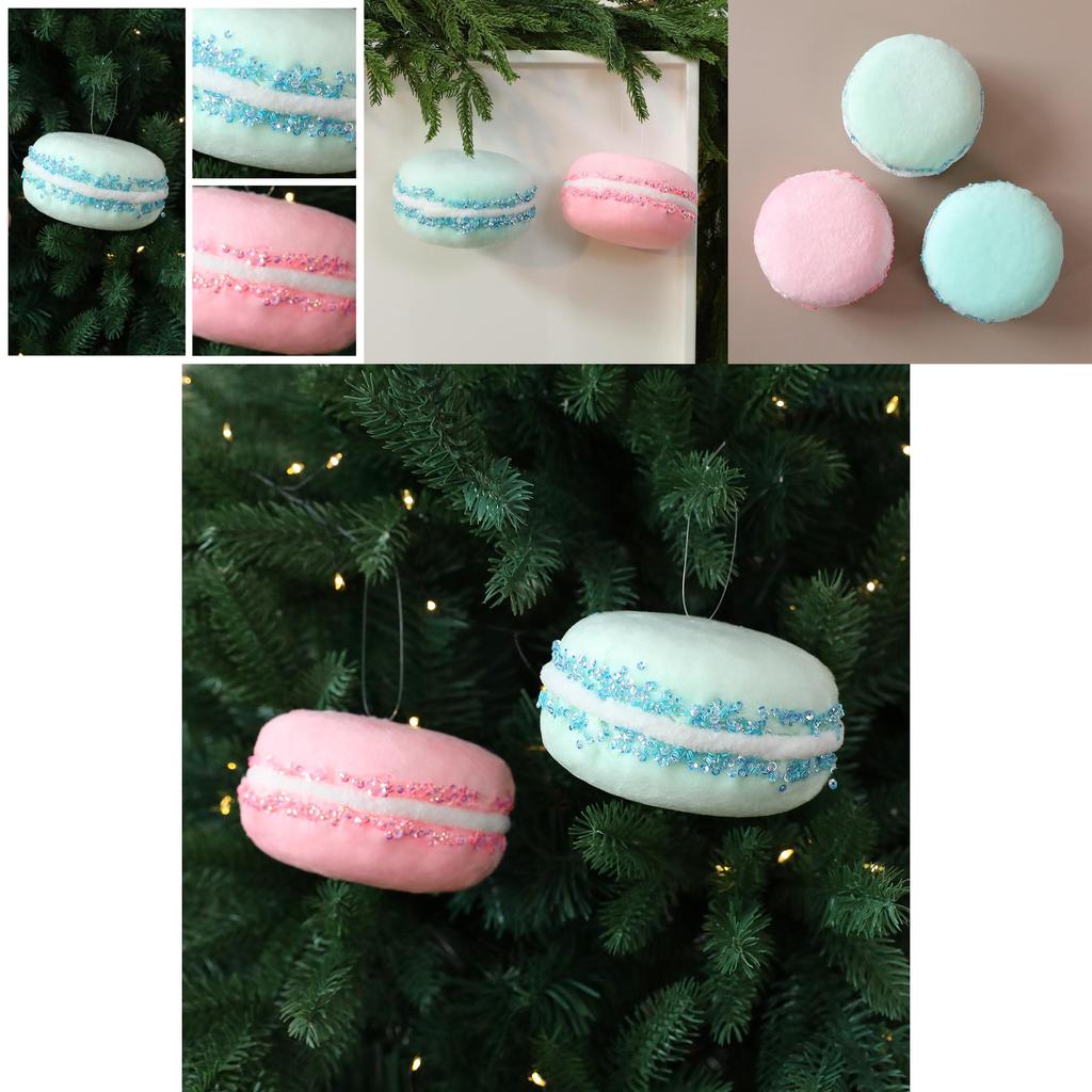 Christmas Fairy Tale Foam Macaron Ornaments For Holiday Tree Decor