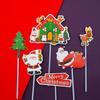 6pcs/set Merry Christmas Cupcake Toppers New Year Cake Decoration Santa Claus Tree Reindeer Cake Toppers Picks Xmas Party Supply