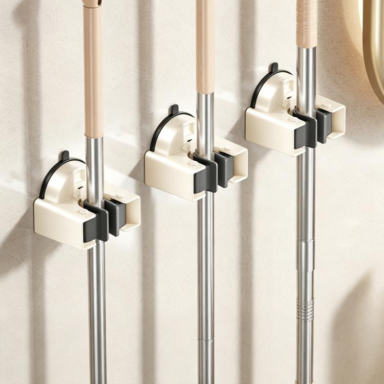 No-drill Suction Cup Wall Mount Mop Holder Broom Storage Clip