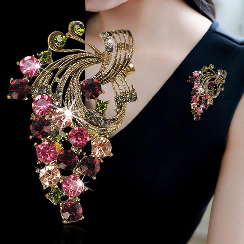 Creative Colorful Flower Brooch for Women Fashion Coat Sweater Collar Buckle Silk Scarf Buckle Accessories Gift