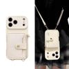 Leather Crossbody Case for iPhone 17 Pro Max with 16 Card Slots and Detachable Strap