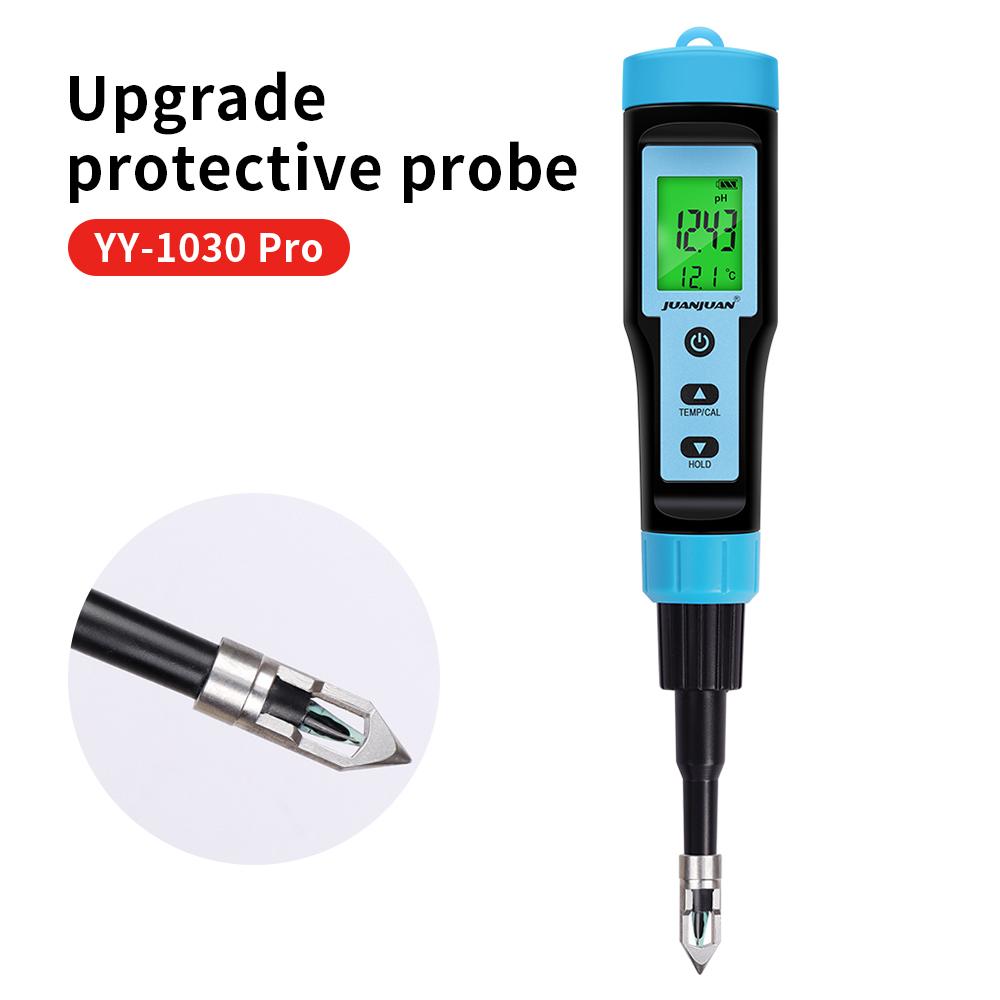 YY-1030 Цифровой pH-метр для пищевых продуктов 0,00~14,00 Высокоточный датчик Температура Кислотность Тестер для пивоварения Фрукты Сыр Мясо Консервирование