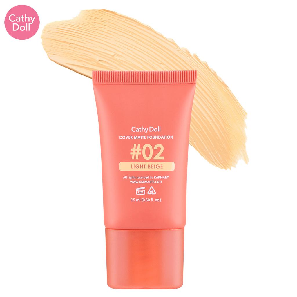 Cathy Doll Матовая тональная основа Cover Matte Foundation SPF15 PA+++ 15 мл - Тайская косметика