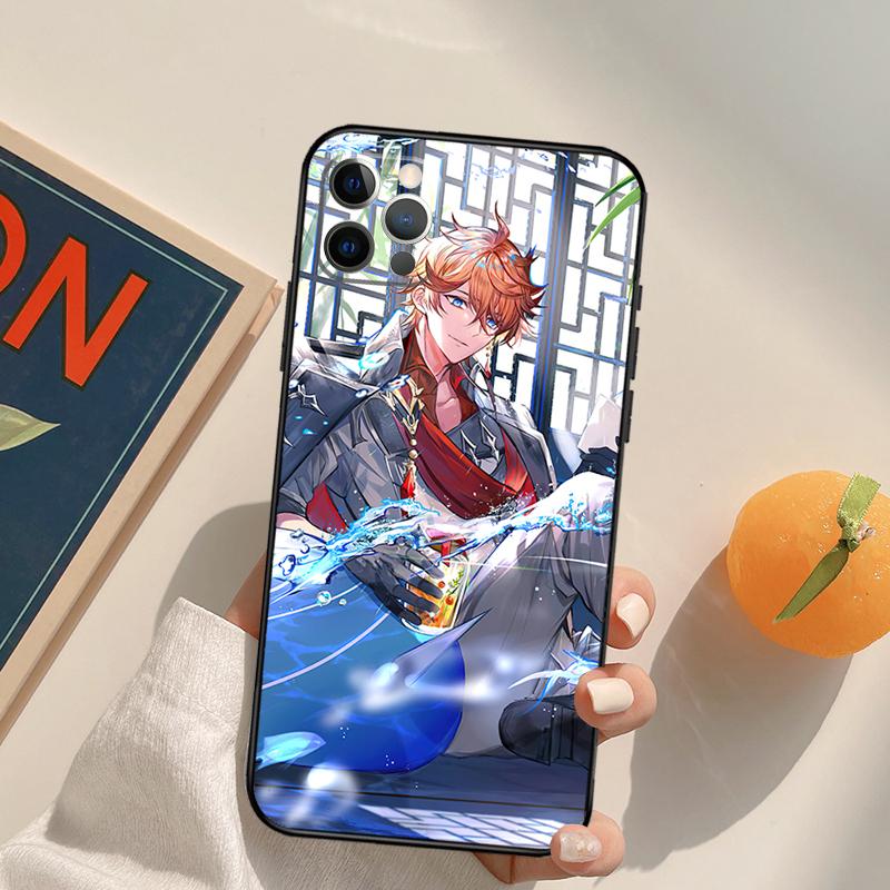 Чехол Tartaglia Genshin Impact для iPhone 16 15 14 Pro Max 11 12 13 Pro Max Mini XR 16 15 Plus 16e Чехол для телефона