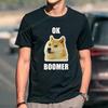Футболка с коротким рукавом Cheems Dog OK Boomer Оверсайз Футболка Унисекс Смешные Подарки Мужская Одежда Топы Харадзюку Топ Женская Мужская Одежда