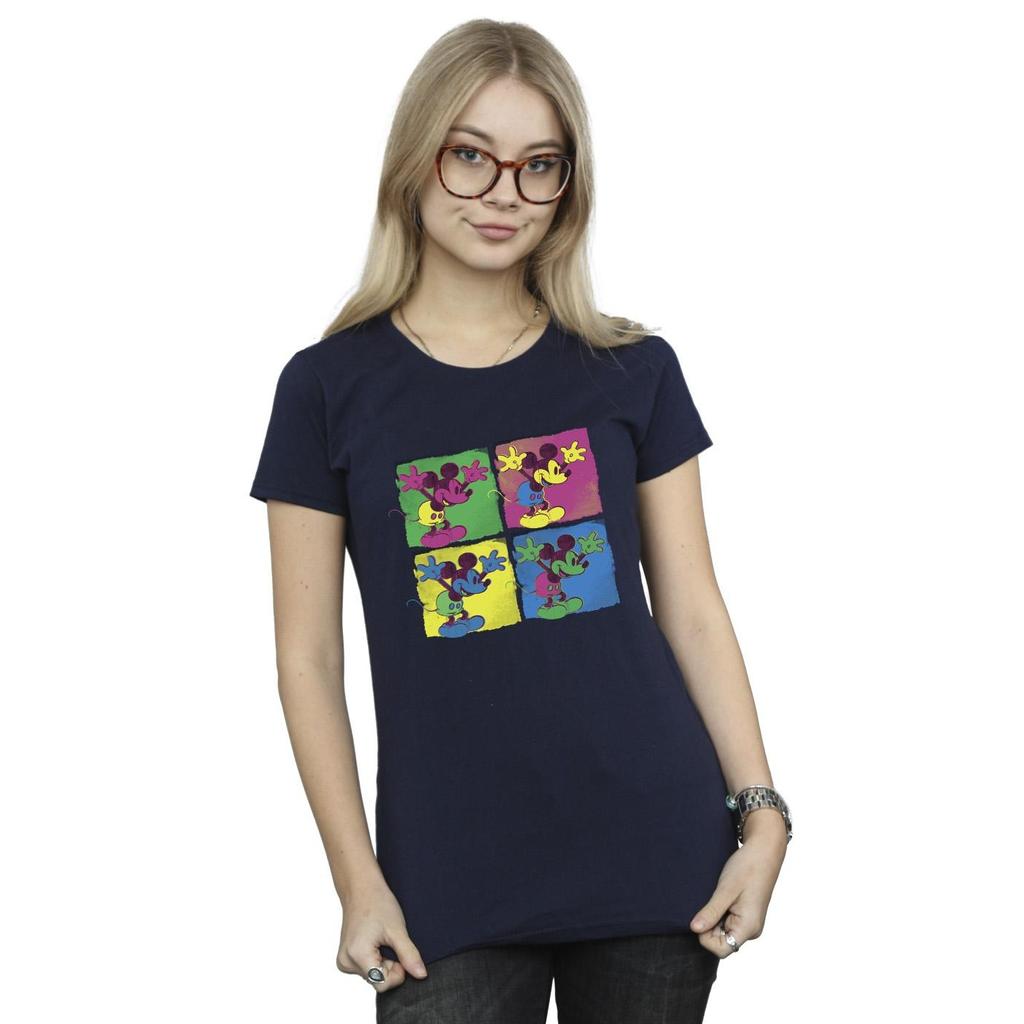 Disney Womens/Ladies Mickey Mouse Pop Art Cotton T-Shirt
