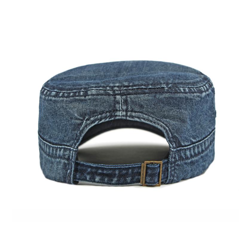 Кепка с плоским верхом Мужская винтажная кепка Джинсовая шляпа Шляпа для защиты от солнца для улицы