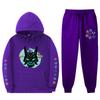 Mens Casual Hooded Sweatshirt Set With Slim Fit Jogger Pants Daily Wear Light Exercise