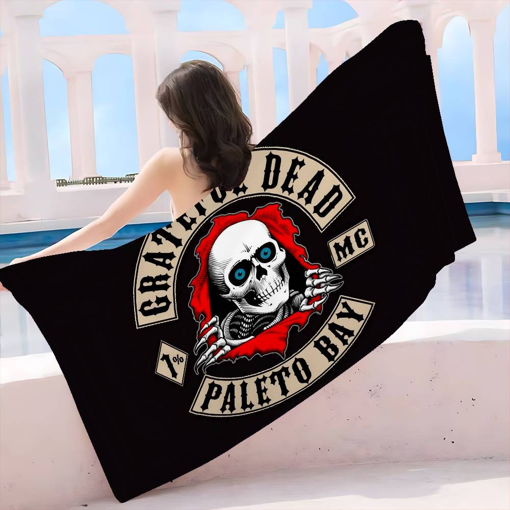 Классический P-Powell P-Peralta Логотип Большие Микрофибровые Пляжные Полотенца Быстросохнущее Полотенце Песочные Пляжные Полотенца Полотенце для Бассейна Для Путешествий Плавание Йога