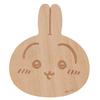 Officially Licensed Chiikawa Wooden Coaster, Approximately 9 X 10 Cm, Rabbit Design, Brown, CKW13-346