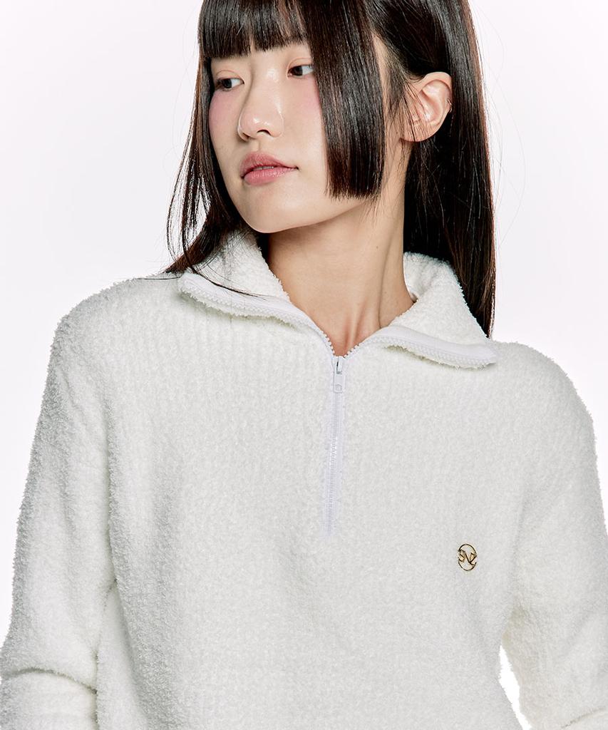 SNUZY Re-Tactel Half-Zip White (Sustainable)