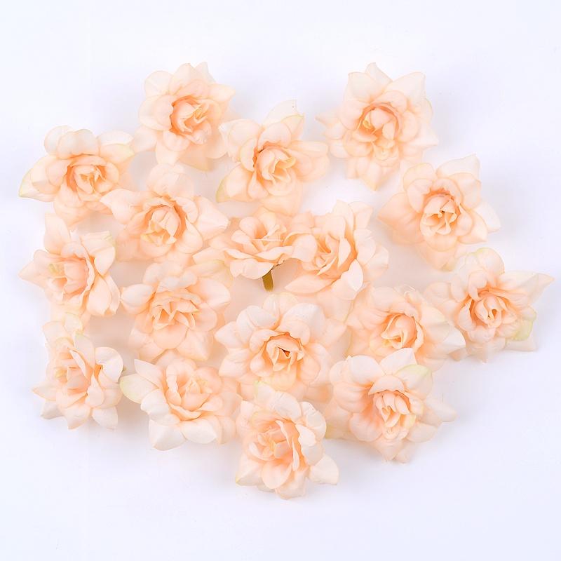 20PCs Rose Artificial Flowers Head Silk Fake Flowers Wedding Party Home Living Room Dining Table Garden Decorations DIY Crafts