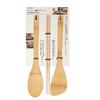 Okina Mori Bamboo Spatula and Chopsticks Dishwasher Made from Natural 3-Piece Set, Safe, Bamboo, 30cm, Heat-Resistant, Lightweight, Eco-Friendly,
