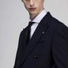 Костюм Giosongzio Signature с двойными лацканами, темно-синяя клетка ZF3SU371NY