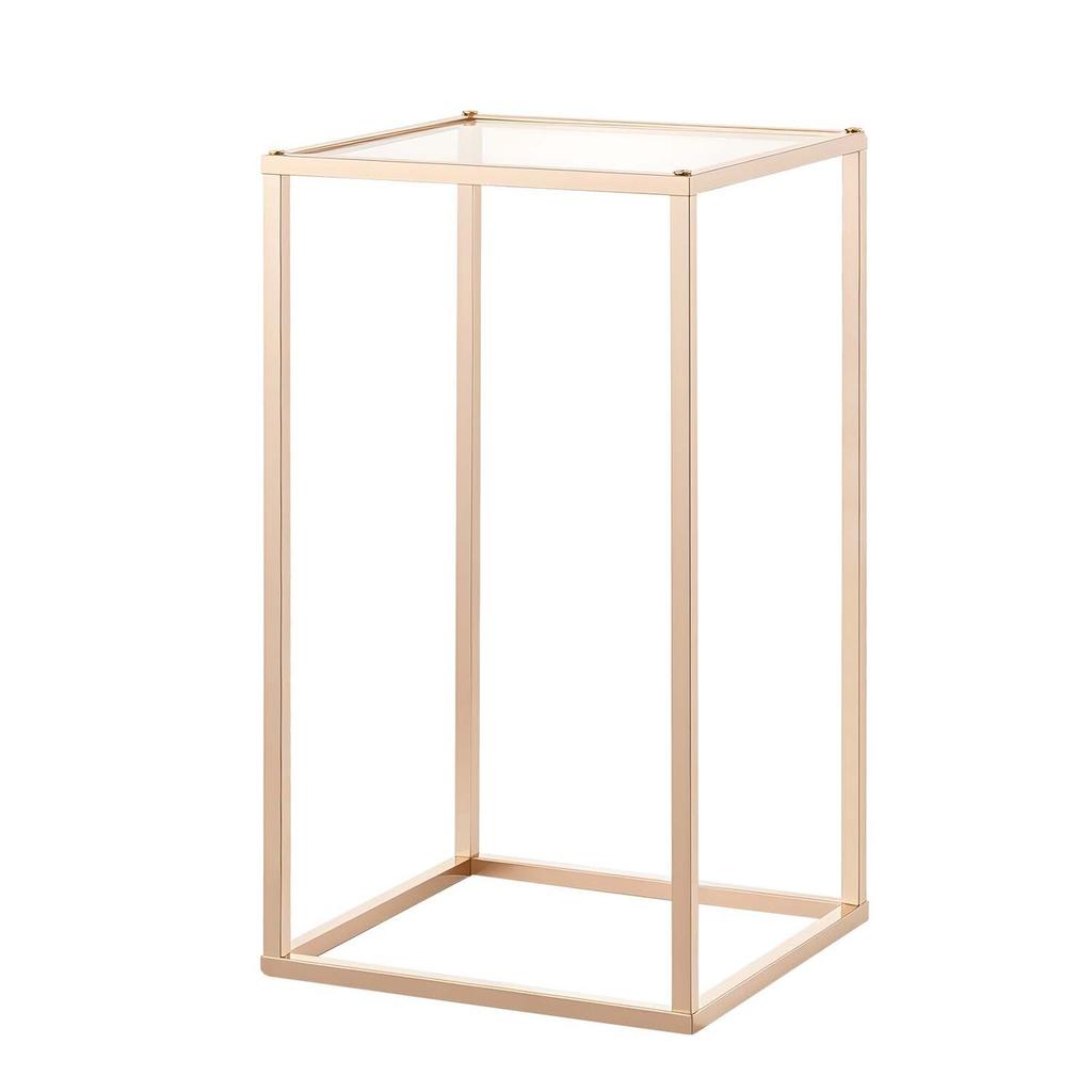Wedding Flower Stand, 10PCS 40cm Column Flower Stand, Floral Stands with Acrylic Laminate, Gold Rectangular Floral Display Rack for Wedding, Party,