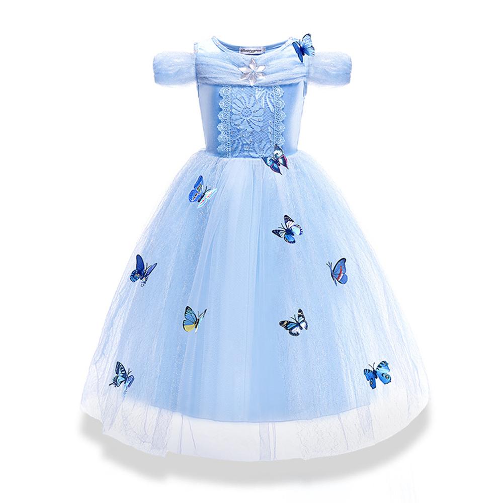 Платья принцессы для девочек, костюм для малышей на Хэллоуин, Рождество, косплей, нарядное платье феи-бабочки