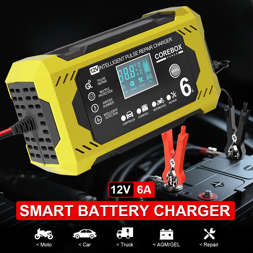 6A 12V Зарядные устройства для аккумуляторов автодомов и караванов Универсальные для обслуживаемых аккумуляторов Интеллектуальное импульсное устройство для восстановления и обслуживания аккумуляторов автомобиля