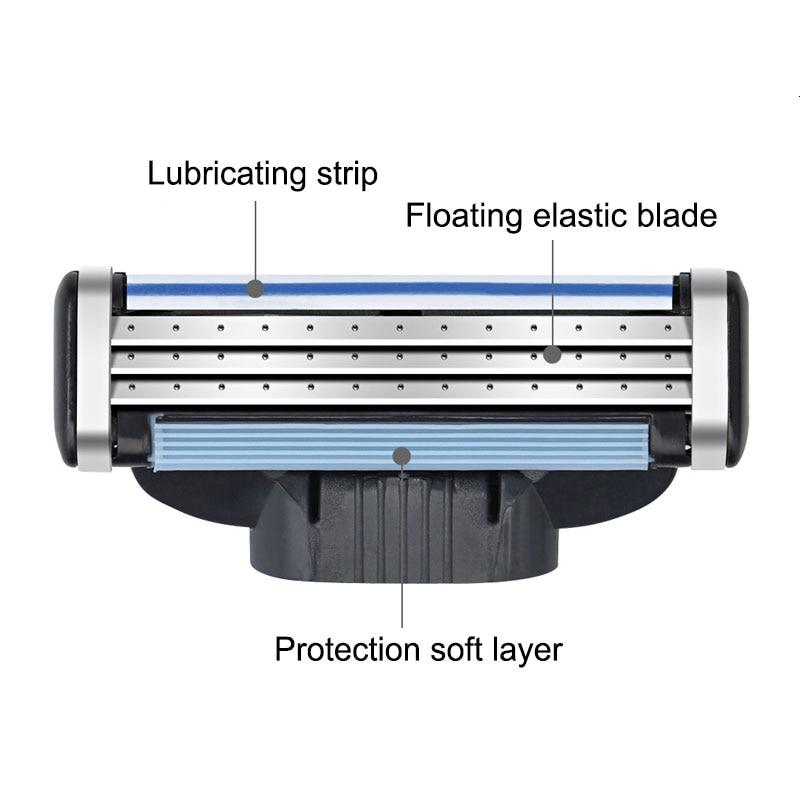 8 шт. 3-слойные лезвия для бритья кассеты для бритья лица бритвенные лезвия подходят Gillettee Mache 3 бритвенные лезвия для мужчин