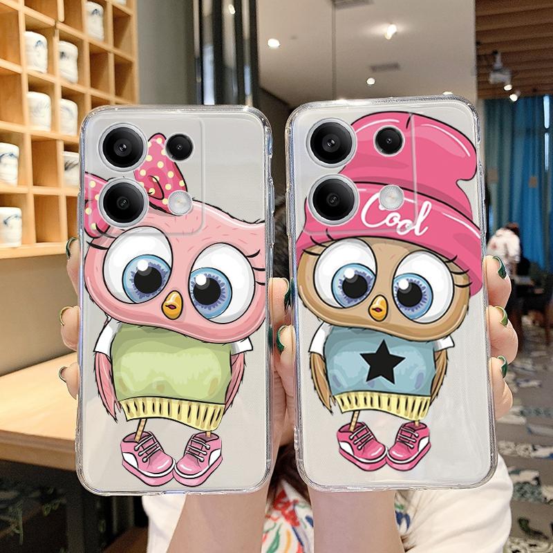 Мягкий силиконовый чехол с рисунком из мультфильма для Samsung A55 S24 Xiaomi Redmi Note 13 Pro 13C iPhone 15 Huawei Honor Realme Camera Защитный противоударный чехол