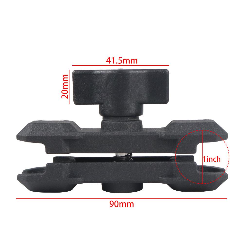 Aluminum Double Socket Extension Arm 1 Inch Ball Head Base Adapter For GoPro Accessories Insta360 Bike Motorcycle Bracket Holder