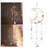 Handmade Crystal Pendant Sun Catchers Unique Moon Charm Designed Dreamcatcher Simple Gravels Wind Chimes Decoration