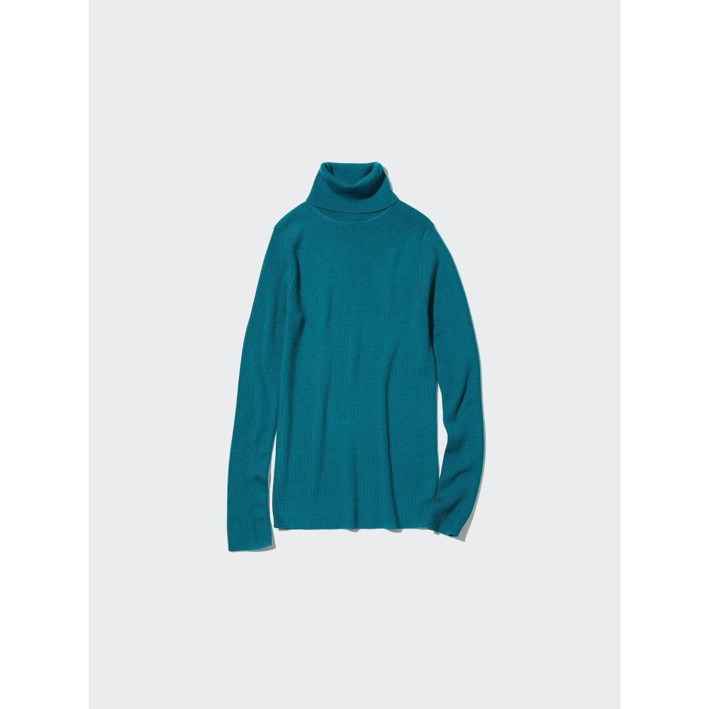 Uniqlo Свитер с воротником-стойкой из мериносовой шерсти