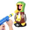 1 Set Soft Ball Launcher Toy with Duck Target Box LCD Scoreboard Sound Light Funny Air Power Launching Device Kids Parent-child Interactive