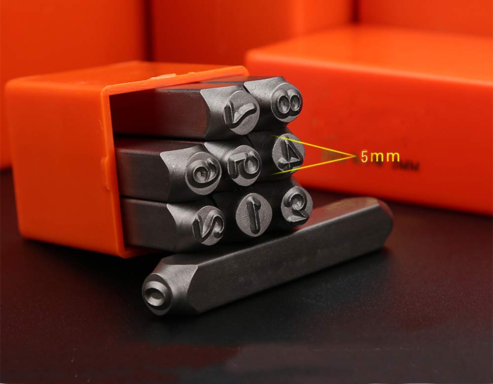 Кожаный ремесло резьба гравировка палка штамп шаблон для DIY номер алфавит штамп набор 36 штук 5 мм 36 + (Набор штук)