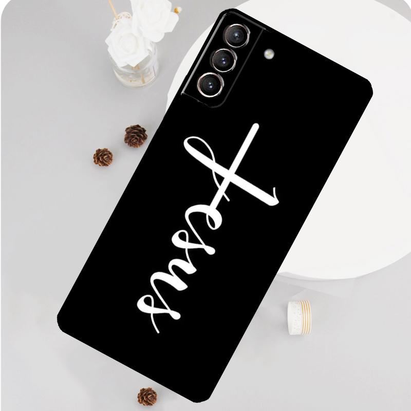 Стих из Христианской Библии Иисус Чехол для Samsung Galaxy S23 S22 Ultra S21 FE S20 FE Note 20 Ultra S9 S10 Note 10 Plus Чехол