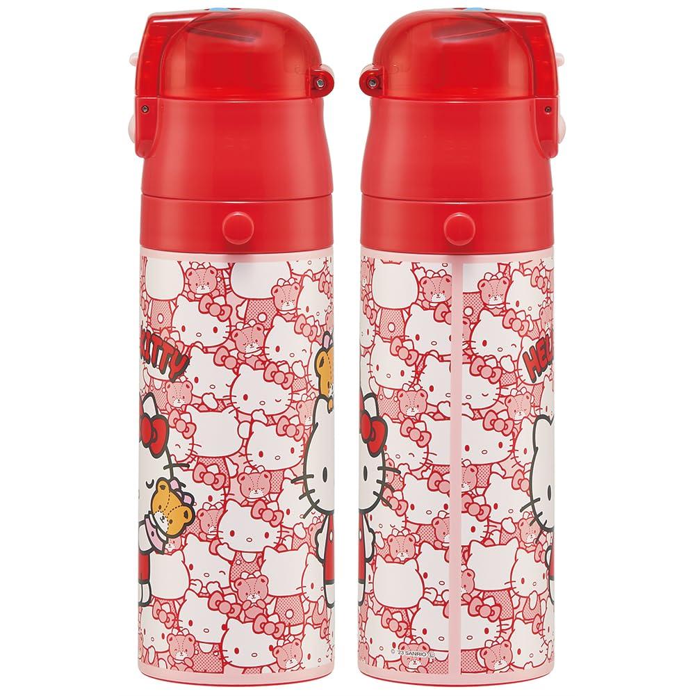 Skater Stainless Steel Water Direct Hello Sanrio Sports Water Kids' Bottle, Drinking, 470ml, Kitty, Ushiro-Shiro, Design, Child-Friendly, Lightweight,