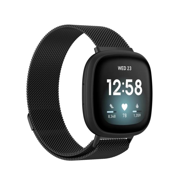 Для Fitbit Versa 4 / 3 Миланский Магнитный Металлический Плетеный Ремешок для Часов, Большой Размер