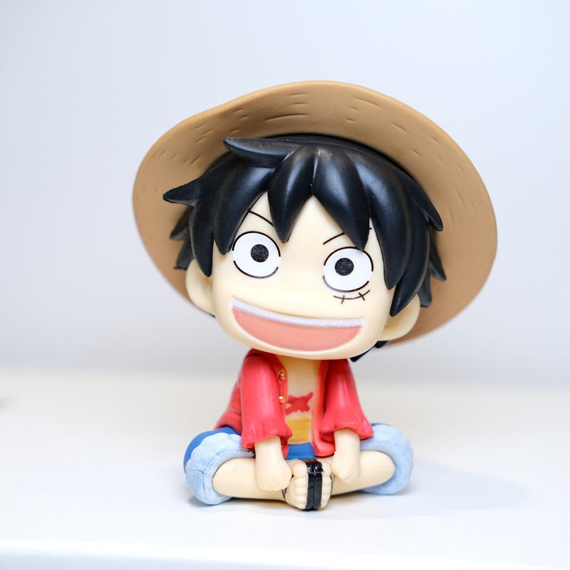 Аниме One Piece Луффи Зоро Мультяшная Фигурка ПВХ Модель Кавайная Настольная Украшение Детские Игрушки Подарки