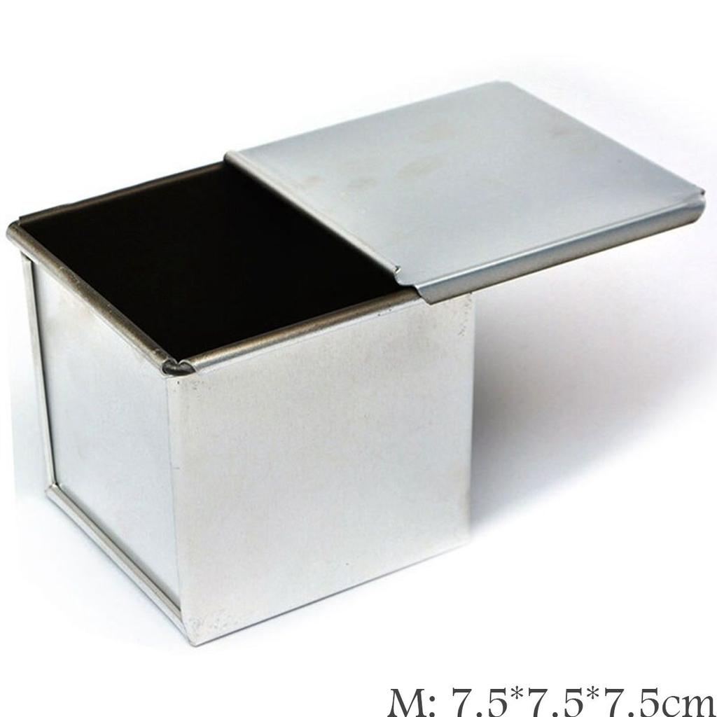 Mini Square Kitchen Cake Baking Tool Dessert Making Toast Box Loaf Pan With Lid Bread Mold