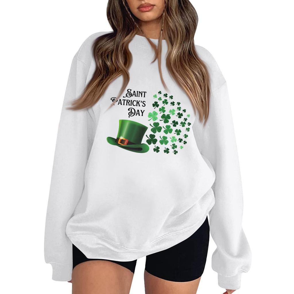 Women's Casual Fashion Valentine's Day Print Long Sleeve O-Neck Sweatshirts Pullover Top