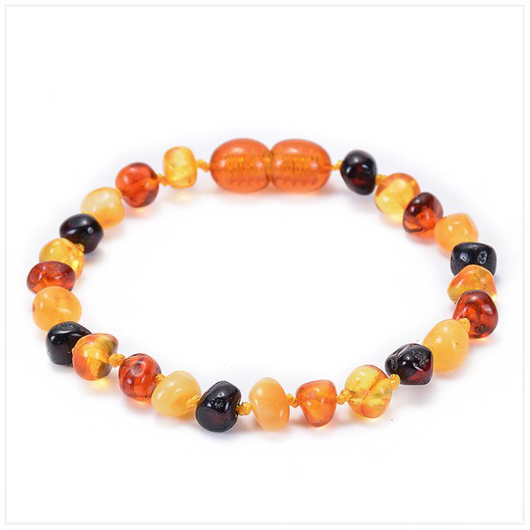 Children's Natural Baltic Amber Baby Bracelet - Irregular DIY Design