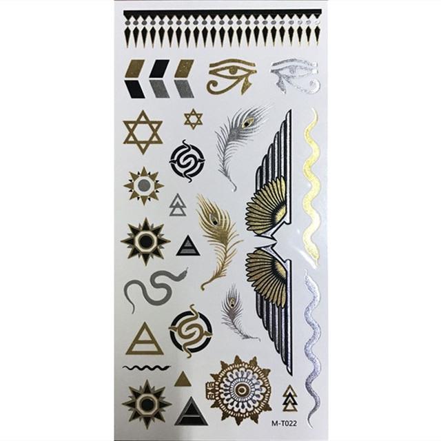 Metallic Gold Butterfly Tattoo Silver Waterproof Temporary Tattoos Stickers On The Body Women Men Boho Resort Style