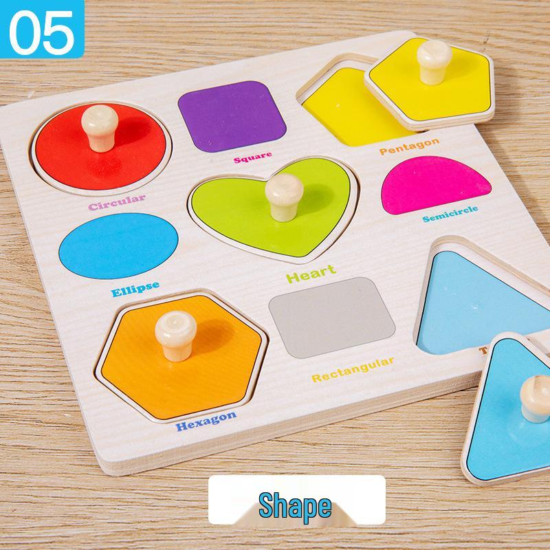 Double-Sided Wooden Pegboard Puzzle & Graffiti Drawing Board: Educational Toy for Learning Letters, Numbers, and More