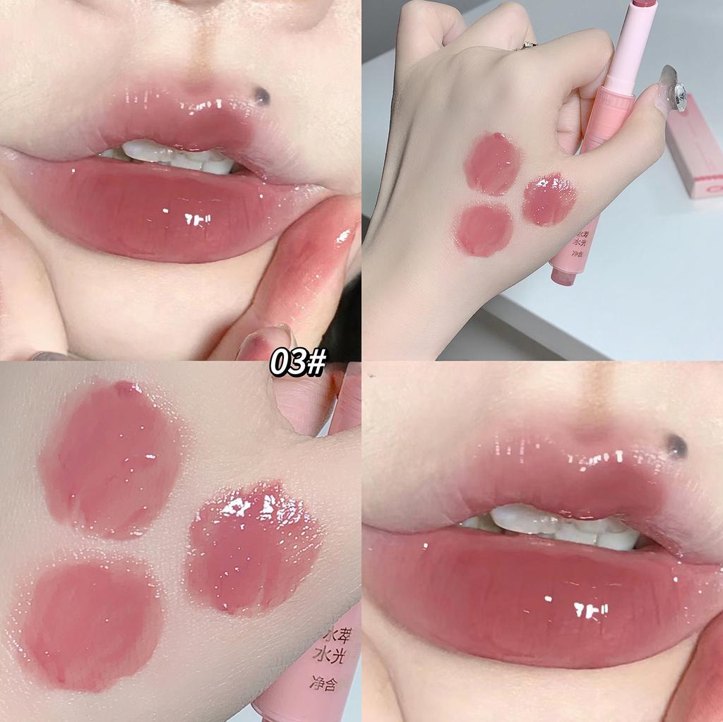 Прозрачный и увлажняющий блеск для губ с экстрактом льда, увлажняющий, увлажняющий, стойкий, красочный и нелегко прилипающий к чашке женской помады